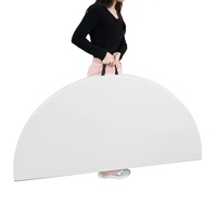 Cercle blanc de soufflage de corps creux de HDPE dinant le Tableau carré rond se pliant pour la noce