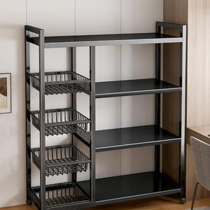 Living Room Bathroom Kitchen Wardrobe Office Multi-layer Stainless Steel Durable Modern Movable <b>Storage</b> Rack Food Tools <b>Shoes</b> - Product Image 2