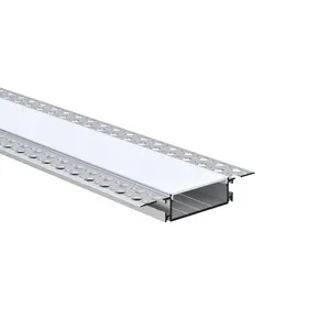 Factory Direct Supply Aluminium Alloy 6063-T5 Channel Recessed Drywall Wall Plaster In Alu Led Linear Profile