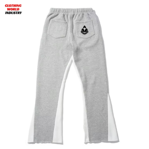Hot sale Blank Heavyweight Oversized Custom Logo Wide Leg Baggy sky blue Flared Men's Casual Sweatpants Men's Pants - Product Image 5