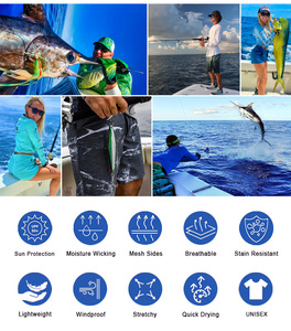 Protección solar de secado rápido antibacteriano <span class=keywords><strong>antimosquitos</strong></span> ropa de protección solar en blanco Color sólido deportes camiseta pesca Sudadera con capucha - Product Image 5