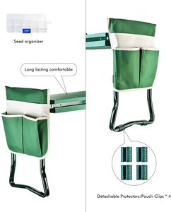 Garden Kneeler and Seat With 2 Bonus Tool Pouches - Portable Garden <strong>Bench</strong> EVA Foam <strong>Pad</strong> With Kneeling <strong>Pad</strong> for Gardening - Product Image 5