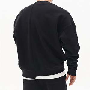 2022 printemps automne nouvelle couleur unie col rond pull marque ample grande taille <span class=keywords><strong>jeunesse</strong></span> <span class=keywords><strong>sauvage</strong></span> goutte épaule pull haut - Product Image 5