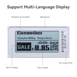 Etiqueta de Precio Digital para Supermercado con Pantalla TFT E-ink de 2.1 Pulgadas, Blanco y Negro, Bajo Consumo de Energía, Etiqueta Electrónica para Estantes - Product Image 3
