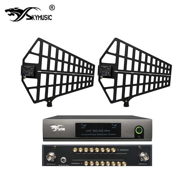 UA868 Pro Audio 8 Channel Signal Booster Antenna Amplifier Distribution System Splitter 500-950Mhz