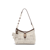 Sac à bandoulière Hobo en PU à motif géométrique avec fermeture éclair pour femme – Collection 2026