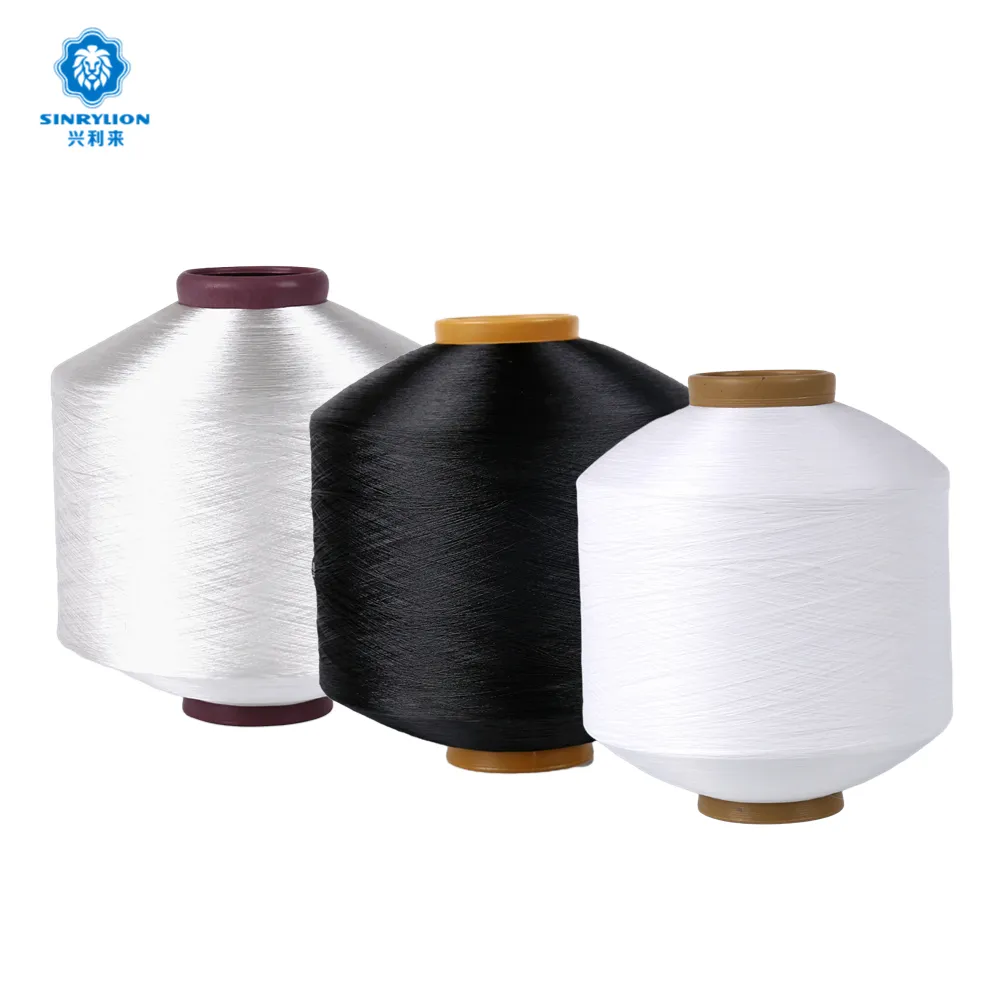 Xoắn Mỗi Mét 600Tpm Hilo Polyester Filament Sợi Polyester Fdy 200D Fdy Sợi Cho Dệt