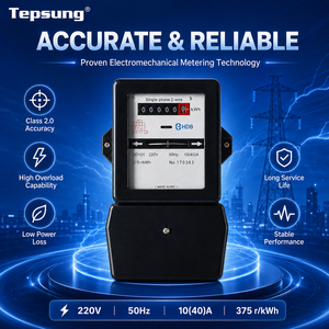 <span class=keywords><strong>Compteur</strong></span> d'énergie électromécanique monophasé Tepsung DD101 à longue durée de vie, précision classe 2, plage 0-999999 kWh, 5A-100A, 220-240V - Product Image 5