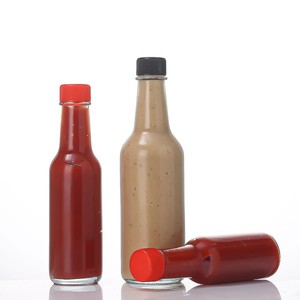 Bouteille en verre décorative vide pour sauce chili 8oz, sauce BBQ 250ml 500ml, bouteille en verre scellée spéciale pour sauce tomate - Product Image 1