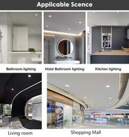 12W LED Réglable Chrome Encastré Downlight Spot Moderne Salon Plafond Installer Corps En Aluminium ETL Cob Spots