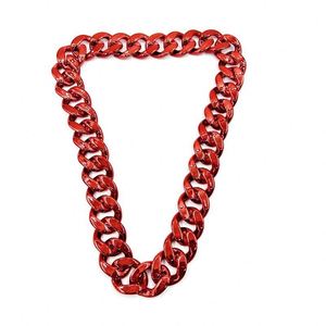 Collar de Cadena Dorada Grande de Estilo Europeo Americano, Chapado en Oro UV, de Plástico, para Hip Hop, Unisex, para Discotecas, Accesorio para Actuaciones - Product Image 4