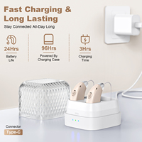 Aide auditive BTE rechargeable Bluk Buy OTC CIC Open Ear pour seniors avec étui de chargement