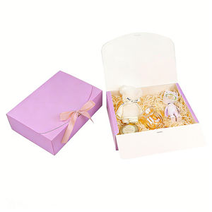 Custom Logo Purple Folding Recyclable Corrugated Craft Perfume Candle <b>Cake</b> Gift Packaging <b>Boxes</b> - Product Image 6