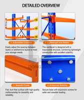 DJ Steel Cantilever Racks 00kg a 1200kg Capacidad Puerta corredera Pista Puerta Canal Colgador Rodillo 600kg 1200kg Cantilever Racking