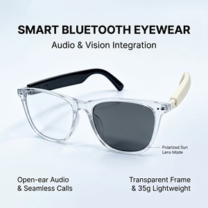 M0 Smart <b>Glasses</b> Multifunctional Translation Polarized Lens <b>with</b> Audio Speakers Mic Bluetooth Sunglasses for Men Women Outdoor - Product Image 3