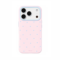 Coque de téléphone personnalisée en TPU à pois, esthétique et tendance, avec motifs multicolores pour iPhone 18 17 16 15 14 Pro Max