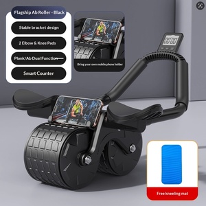 Nouvelle Roue Abdominale Automatique à Rebond 2025 avec Support Coudes pour Femmes et Hommes, Tapis de Genoux et Minuteur - Product Image 1