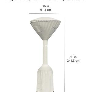 Funda para Calentador de Patio Exterior ZJ-JRQ005, Redonda, 36x18.5x95 Pulgadas, Protección Impermeable, Tela Oxford 420D, Estilo Moderno - Product Image 1