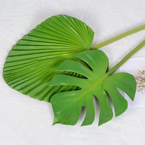 Feuilles artificielles de Monstera, Palmier du Voyageur et Philodendron en PU souple, finition mate, pour arrangement de décoration intérieure, plusieurs pièces - Product Image 3