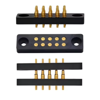 Conector POGO PIN CYXS CYTP10-5-7(11-1.5)F, Paso de 2.54 mm, Ángulo Recto, 10 Pines, Accesorios con Recubrimiento de Oro, PA46 PA9T ISO-9001