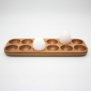 Organizador de Huevos de Madera, Soporte para Huevos, Estante de Almacenamiento para Encimera de Cocina, Bandeja para Huevos Frescos de Granja, Soporte de Exhibición Rústico Hecho a Mano, Decoración para el Hogar - Product Image 1