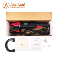 Polisseuse de voiture J0592 900W DA 120V Prise UL | Orbit de 15 mm, plaque de support rouge de 5 pouces avec logo, 6 vitesses, 1700-4800 tr/min, pour le detailing automobile