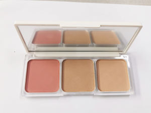 Etiqueta privada Maquillaje vegano profesional Alta pigmentación Larga duración 3 tonos de color Paleta de sombras de ojos en polvo - Product Image 2