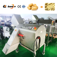 Automatische 800kg/uur groente- en fruitsnijmachine met motor voor bakkerijen en meelfabrieken, friet snijmachine