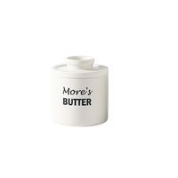 Récipient à beurre et fromage en céramique française avec logo personnalisé Beurrier en porcelaine avec couvercle