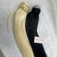 Queue de cheval de cheveux humains facile à utiliser avec des clips faits de 100% cheveux humains Remy couleur blonde noire crépus bouclés extension de cheveux de queue de cheval