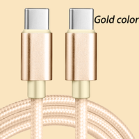 Cable de Carga Rápida USB C a USB C de 60W, 1M/2M/3M, con Cubierta de Nailon Trenzado, para Teléfono Móvil, Tipo C, de Fábrica OEM