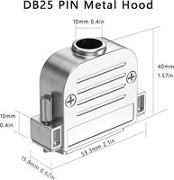 Kit de connecteurs de tasse à souder série DB25 femelle RS232, connecteur D-Sub 25 broches avec capots en métal, œillet anti-traction et vis