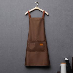 Custom Canvas <b>Apron</b> <b>Kitchen</b> Waterproof and Oil Proof Adjustable Waiter Custom Waterproof Tool Washable Carpenter Barista <b>Apron</b> - Product Image 6