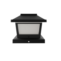 Lampes solaires LED carrées modernes étanches IP54 en ABS 2700K lumière du jour pour jardin, cour, clôture, paysage
