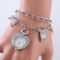 Montre-bracelet à quartz avec strass, motifs cœur, étoile, papillon, tortue, croix, pour usage quotidien, Zegarek Damski