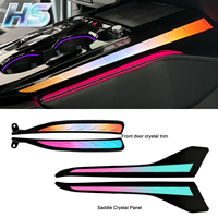 Kit de panneaux de garniture à écran 64 couleurs en fibre optique style cristal, avec contrôle par application, pour éclairage d'ambiance de voiture Audi A5 Coupé 2026