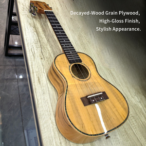 23 Inch Ukulele Weathered Wood Grain Plywood High‑Gloss Finish 4 <b>String</b> Beginner Acoustic Musical <b>Instrument</b> - Product Image 2