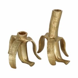 Portacandele decorativi a forma di banana, portacandele in metallo per centrotavola, decorazioni per il soggiorno, candele eleganti - Product Image 1