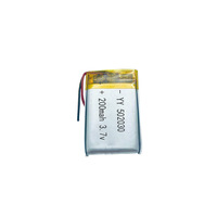 Batterie polymère au lithium de qualité A 502030 502030 2000mAh 3.7v avec circuit imprimé et connecteur