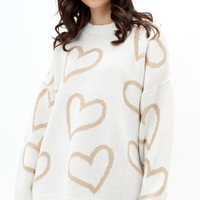 ZHUNA Dames Long Bleu Automne Pas Cher Logo Personnalisé Tricoté Y2k Surdimensionné Câble Tricot Chandail Fabricant