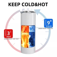 Us Warehouse Gobelet blanc 20Oz 30Oz en acier inoxydable à double paroi Skinny Straight Sublimation Tumbler avec couvercle