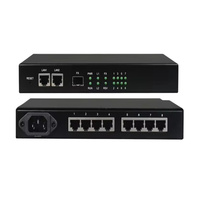 8 voz TDM sobre IP/10/100M ethernet convertidor de protocolo FXS/FXO E & M sobre IP
