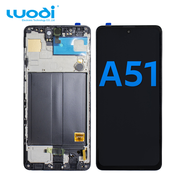 Mobile Phone Lcd Display for Samsung Galaxy A515 A51 With Frame Oled Incell Touch Screen Replacement LCD Compatible Digitizer