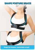 Correcteur de posture universel noir - Sangle de soutien ergonomique pour l'alignement de la colonne vertébrale, pour hommes et femmes, pour une posture droite