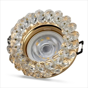 Plafonnier LED moderne en cristal MR16 GU10, cadre de lampe de luxe encastré pour salon, couloir, hôtel, décoration - Product Image 1