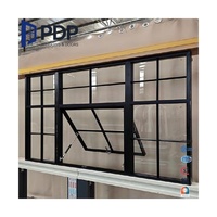 Toldo francés Vintage personalizado PDP, diseño de ventana, tolva colgada en la parte superior, herrajes de latón de vidrio tintado, recién llegado, tipo de cortina de persiana