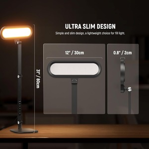 <span class=keywords><strong>NEEWER</strong></span> FR16 Basics 16W LED Lampe de bureau pour visioconférence Éclairage de lecture, pliable double face Dimmable Touch Desk Ring Light - Product Image 6
