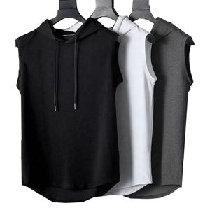 Camiseta sin Mangas Vintage Ecológica Personalizada para Hombre, Transpirable, de Alta Calidad, Estilo Urbano de Verano, Delgada, con Capucha - Product Image 4