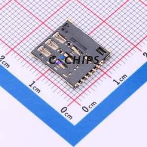 NANO-SIM-500B SIM Card Connector SMD Connector Self-Return Type Nano SIM Card Card Holder 1.37mm - Product Image 2