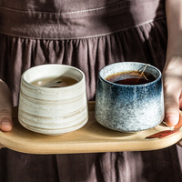 Tasses à café en céramique de style japonais, mugs à vin, mugs à eau, cadeaux en gros, 200 ml, en porcelaine, tasses à thé individuelles en poterie